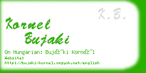 kornel bujaki business card